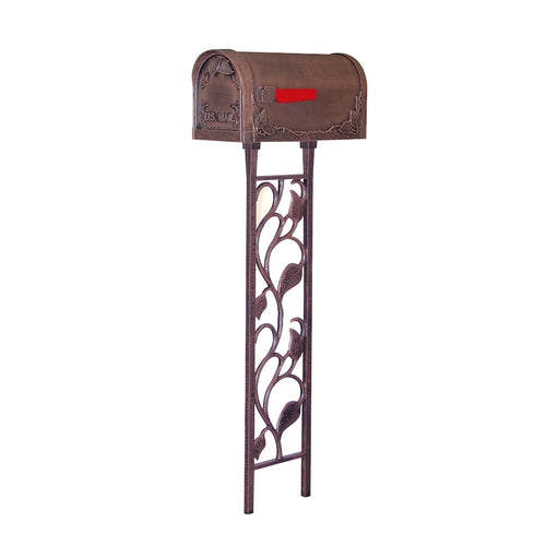 Floral Curbside Mailbox with Floral Mailbox Post - Special Lite Products