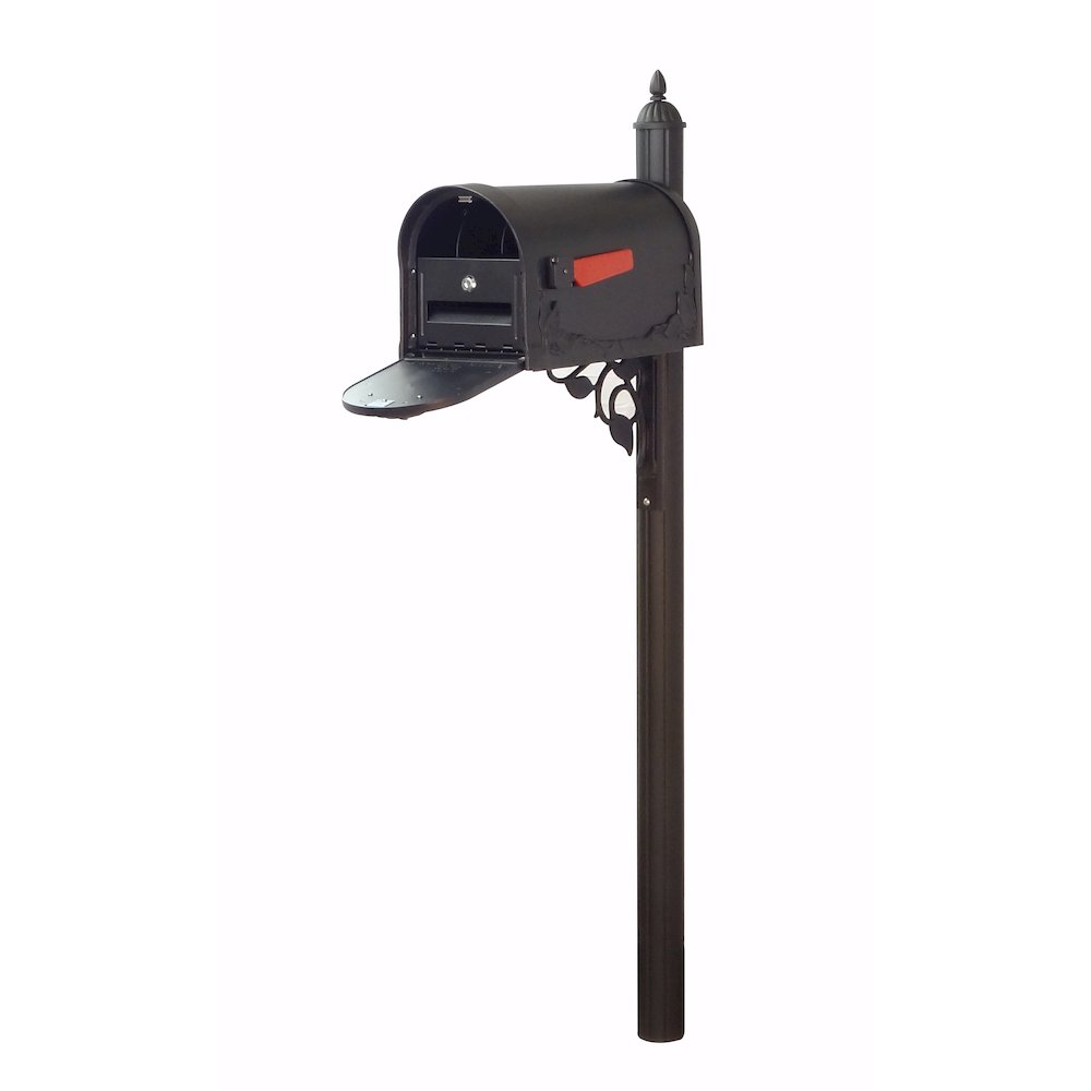 Floral Curbside Mailbox with Locking Insert and Albion Mailbox Post - Special Lite Products
