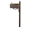 Floral Curbside Mailbox with Locking Insert and Richland Mailbox Post - Special Lite Products