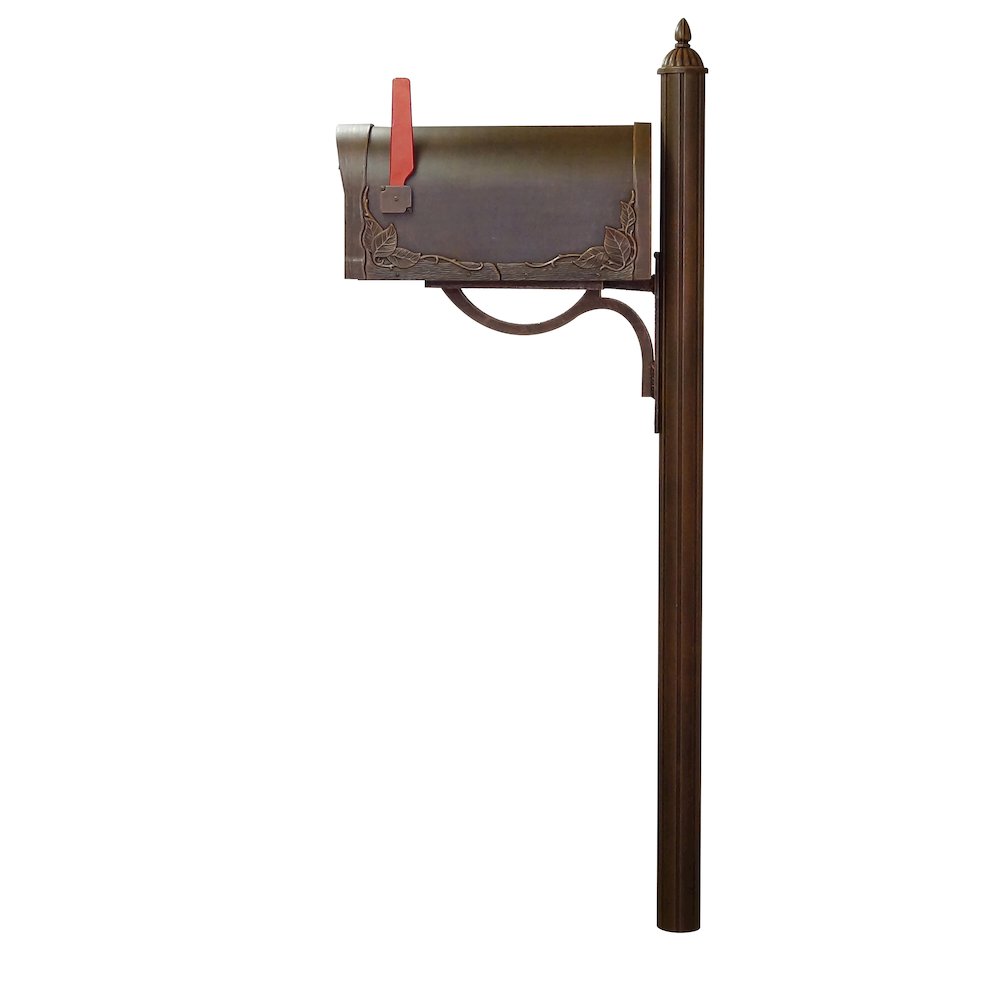 Floral Curbside Mailbox with Locking Insert and Richland Mailbox Post - Special Lite Products