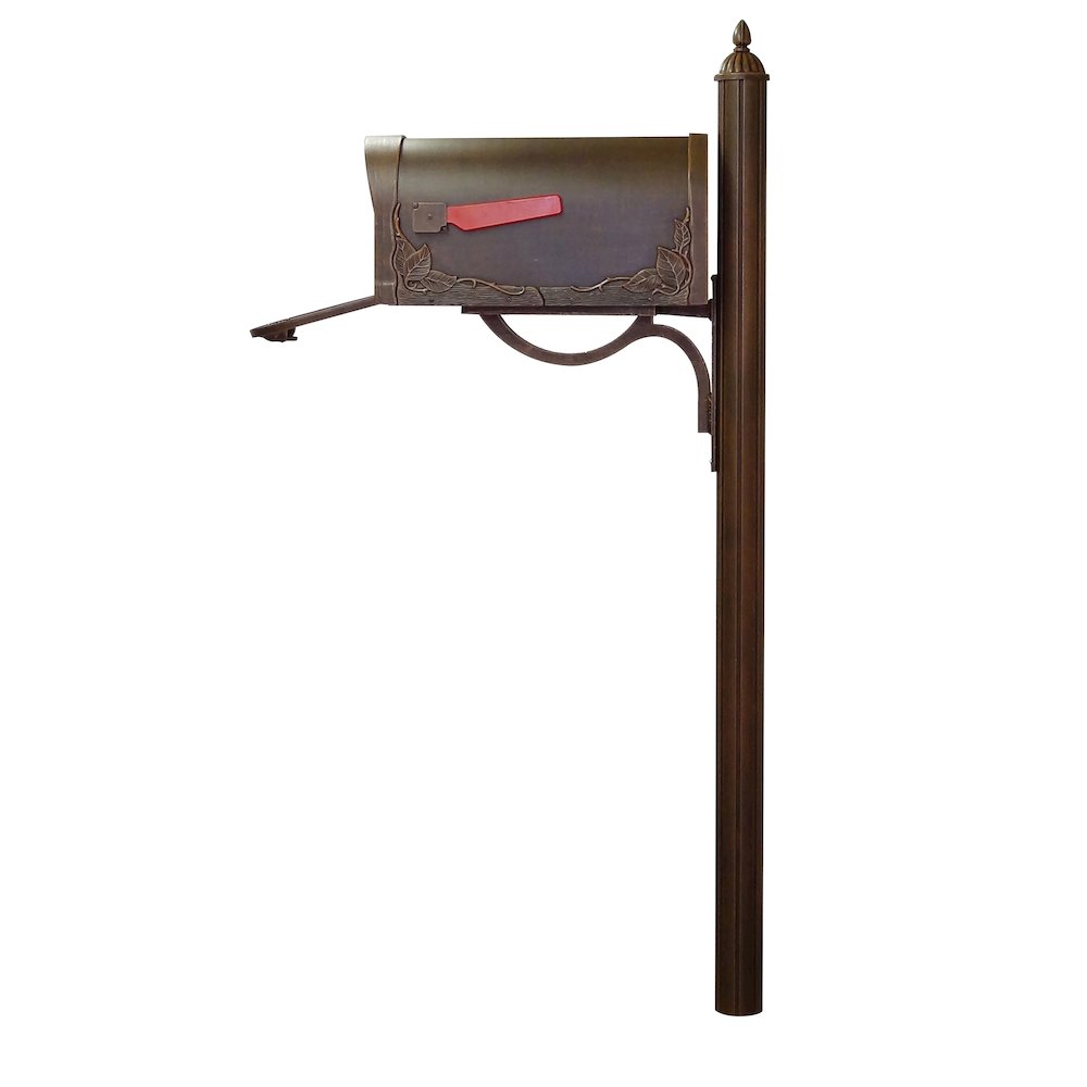 Floral Curbside Mailbox with Locking Insert and Richland Mailbox Post - Special Lite Products