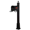 Floral Curbside Mailbox with Locking Insert and Springfield Mailbox with Base - Special Lite Products