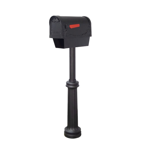 Floral Curbside Mailbox with Newspaper Tube and Bradford Mailbox Post - Special Lite Products