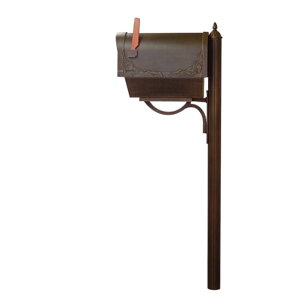 Floral Curbside Mailbox with Newspaper Tube - Special Lite Products
