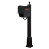 Floral Curbside Mailbox with Newspaper Tube and Springfield Mailbox with Base - Special Lite Products