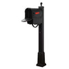 Floral Curbside Mailbox with Newspaper Tube and Springfield Mailbox with Base - Special Lite Products