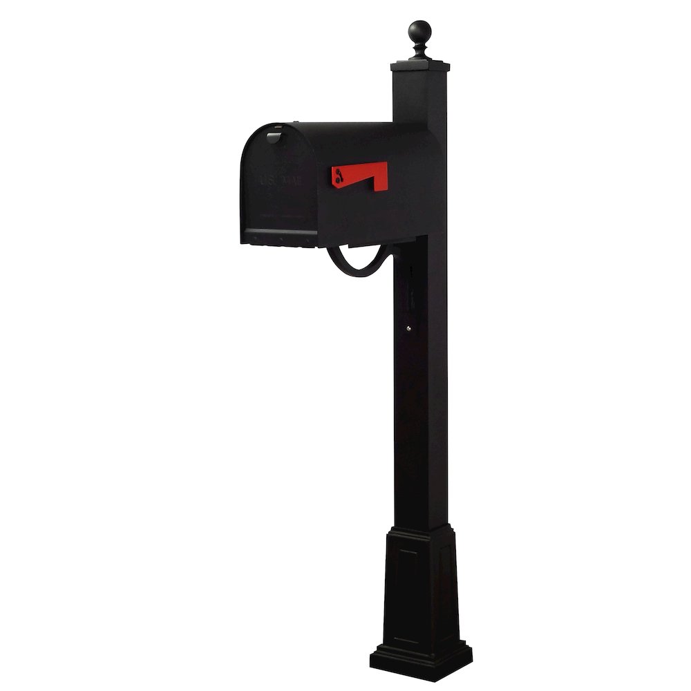 Titan Aluminum Curbside Mailbox and  Springfield Mailbox Post with Base - Special Lite Products