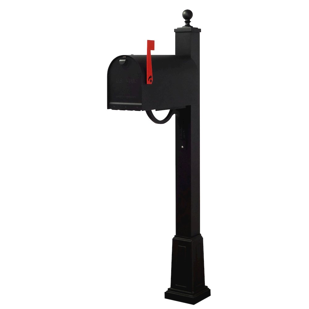 Titan Aluminum Curbside Mailbox and  Springfield Mailbox Post with Base - Special Lite Products