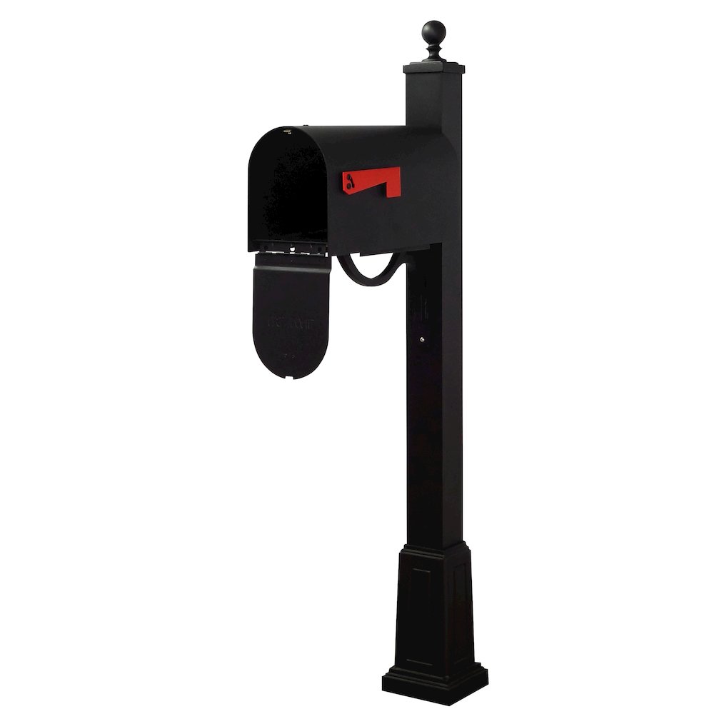 Titan Aluminum Curbside Mailbox and  Springfield Mailbox Post with Base - Special Lite Products