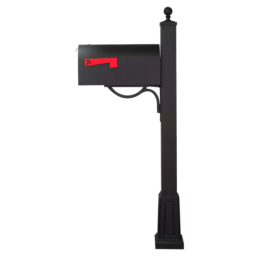 Titan Aluminum Curbside Mailbox and  Springfield Mailbox Post with Base - Special Lite Products