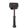 Titan Aluminum Curbside Mailbox with Newspaper Tube and Bradford Mailbox Post - Special Lite Products
