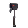 Titan Aluminum Curbside Mailbox with Newspaper Tube and Bradford Mailbox Post - Special Lite Products