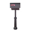 Titan Aluminum Curbside Mailbox with Newspaper Tube and Bradford Mailbox Post - Special Lite Products
