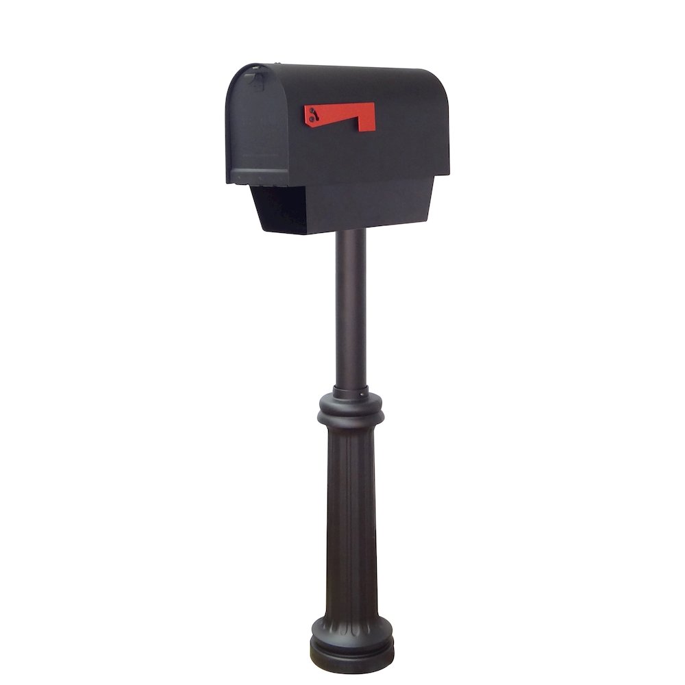 Titan Steel Curbside Mailbox with Newspaper Tube and Bradford Mailbox Post - Special Lite Products