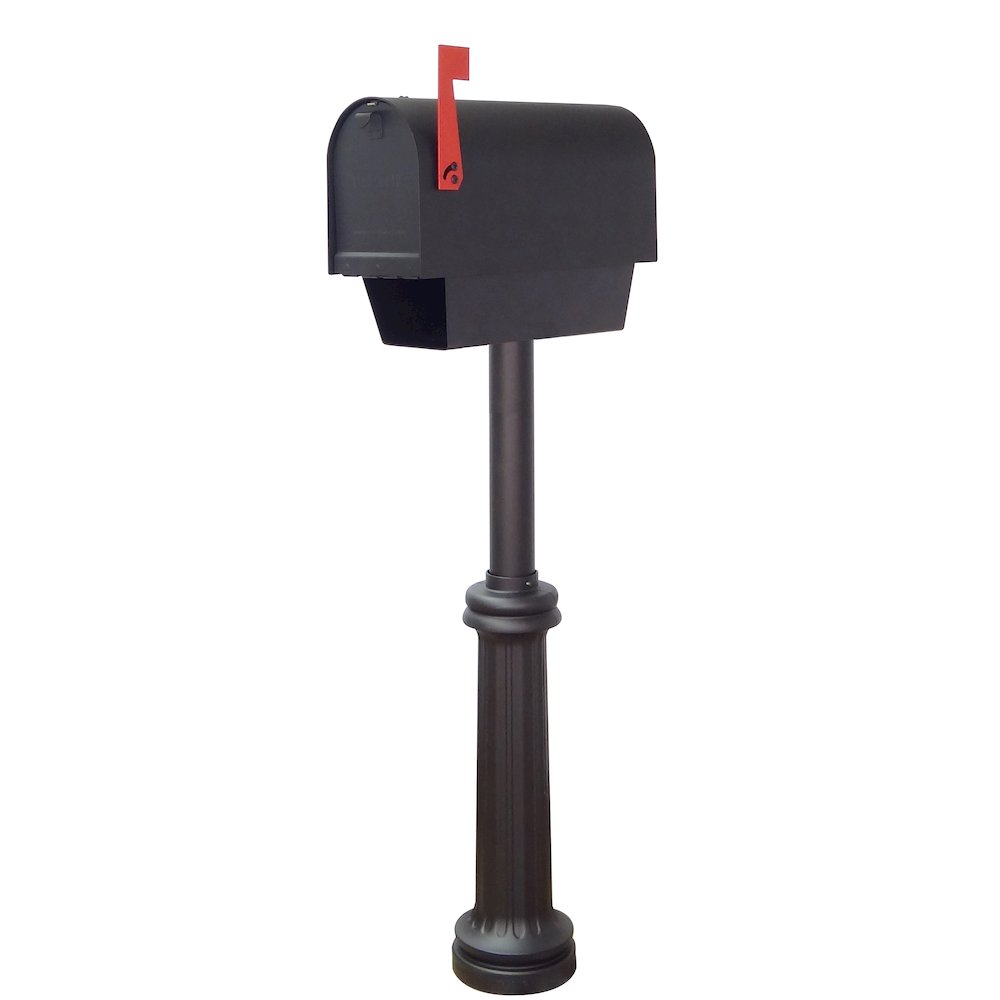 Titan Steel Curbside Mailbox with Newspaper Tube and Bradford Mailbox Post - Special Lite Products
