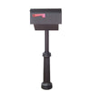 Titan Steel Curbside Mailbox with Newspaper Tube and Bradford Mailbox Post - Special Lite Products