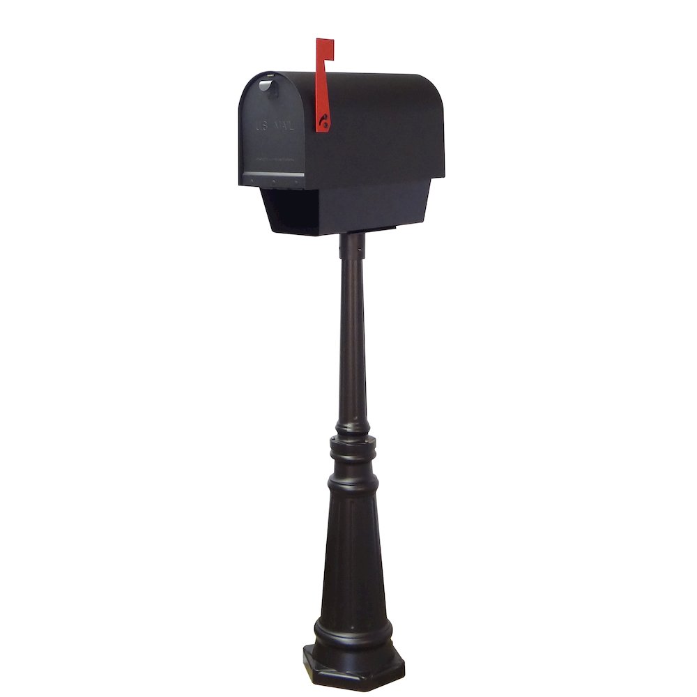 Titan Steel Curbside Mailbox with Newspaper Tube and Tacoma Mailbox Post - Special Lite Products