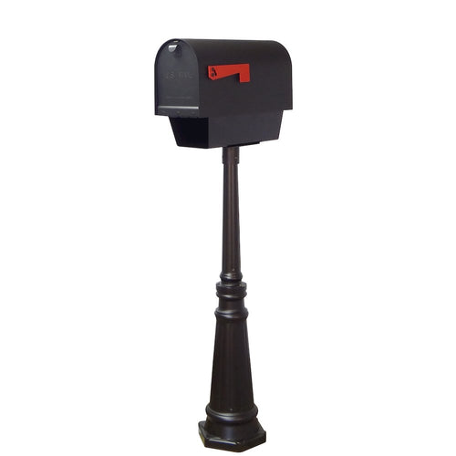Titan Steel Curbside Mailbox with Newspaper Tube and Tacoma Mailbox Post - Special Lite Products