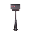 Titan Steel Curbside Mailbox with Newspaper Tube and Tacoma Mailbox Post - Special Lite Products