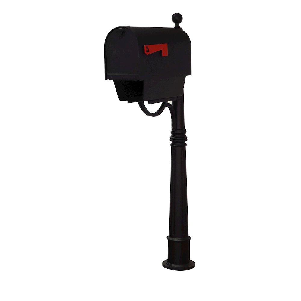 Titan Steel Curbside Mailbox with Newspaper Tube and Ashland Mailbox Post - Special Lite Products