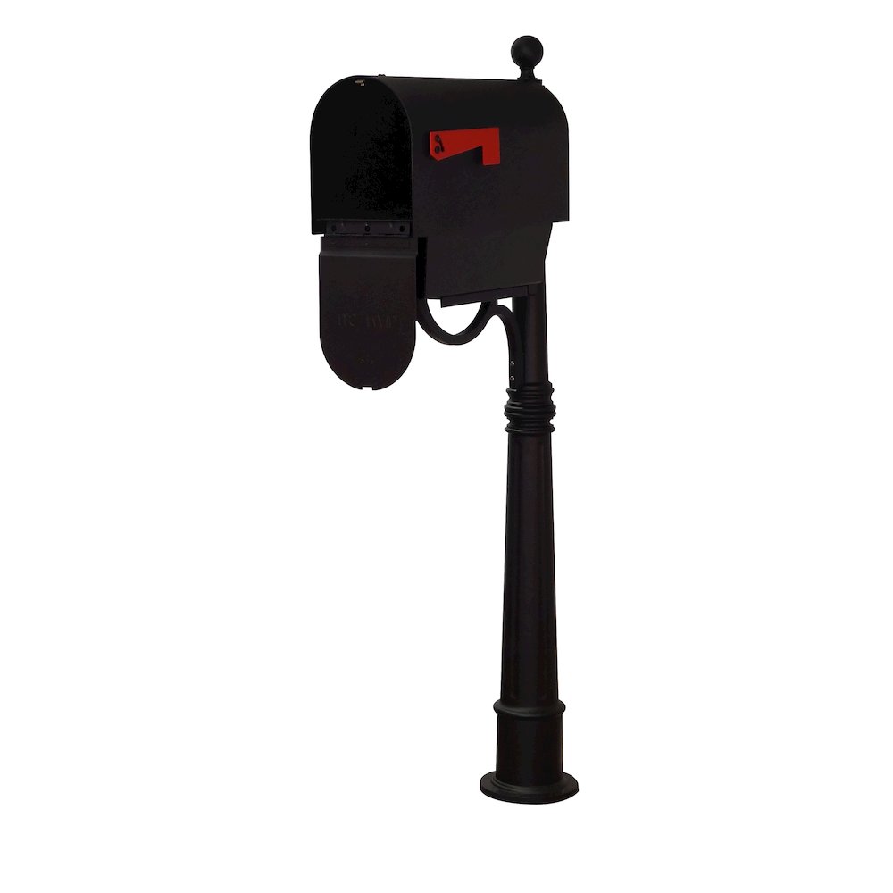 Titan Steel Curbside Mailbox with Newspaper Tube and Ashland Mailbox Post - Special Lite Products