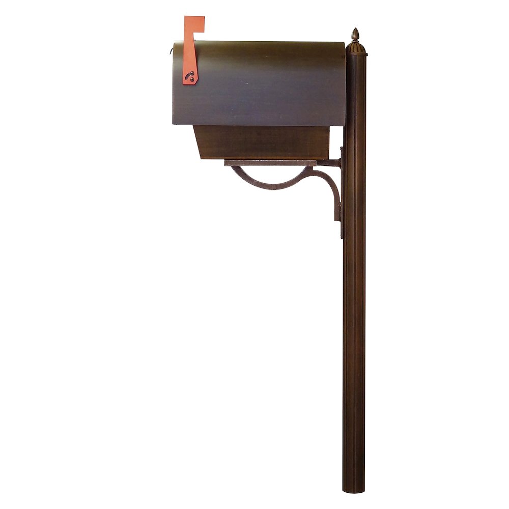 Titan Steel Curbside Mailbox with Paper Tube and Richland Mailbox Post - Special Lite Products