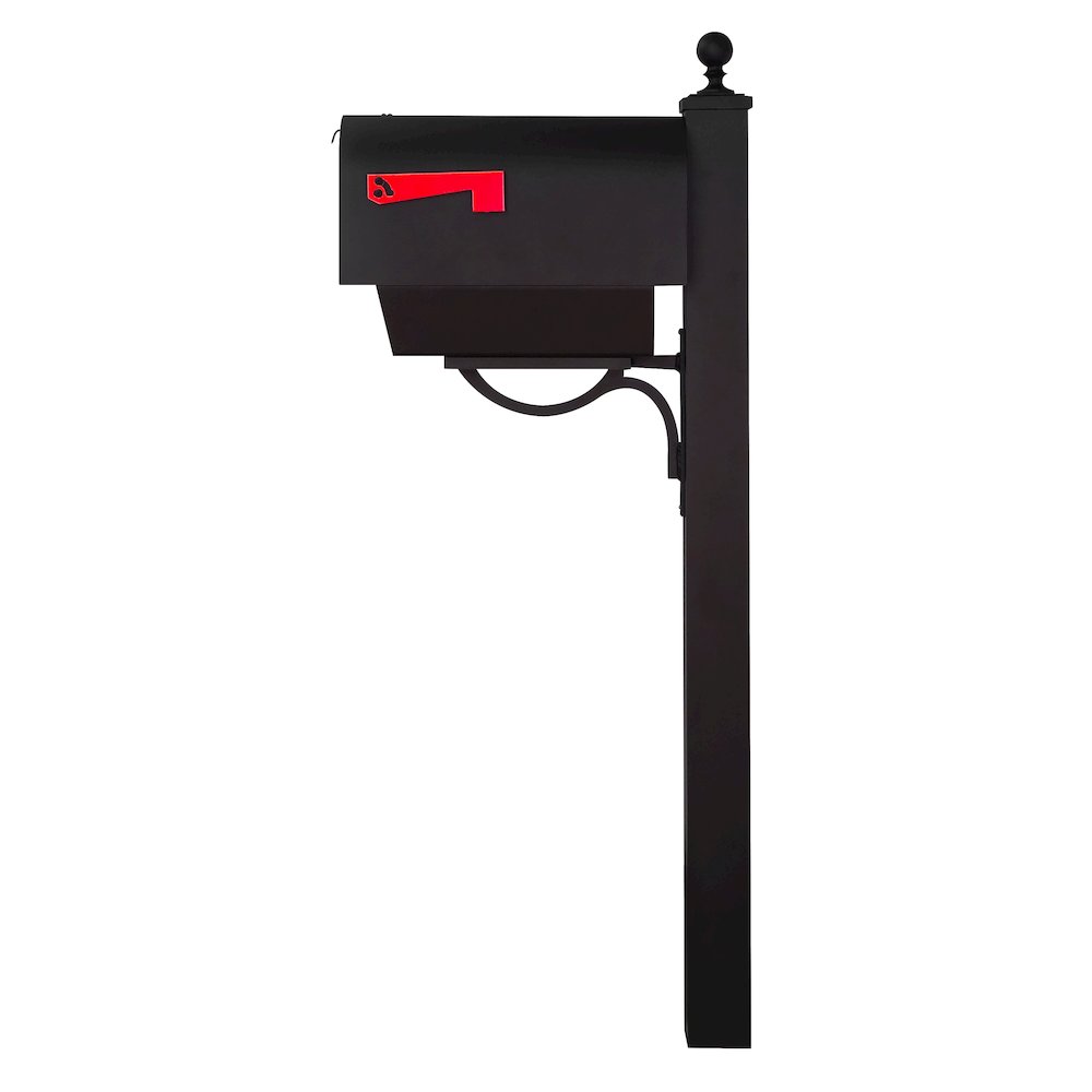 Titan Steel Curbside Mailbox with Newspaper Tube and Springfield Mailbox Post - Special Lite Products