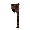 Kingston Curbside Mailbox with Newspaper Tube and Ashland Mailbox Post - Special Lite Products