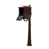 Kingston Curbside Mailbox with Newspaper Tube and Ashland Mailbox Post - Special Lite Products