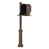 Savannah Curbside Mailbox with Newspaper Tube and Fresno Mailbox Post - Special Lite Products