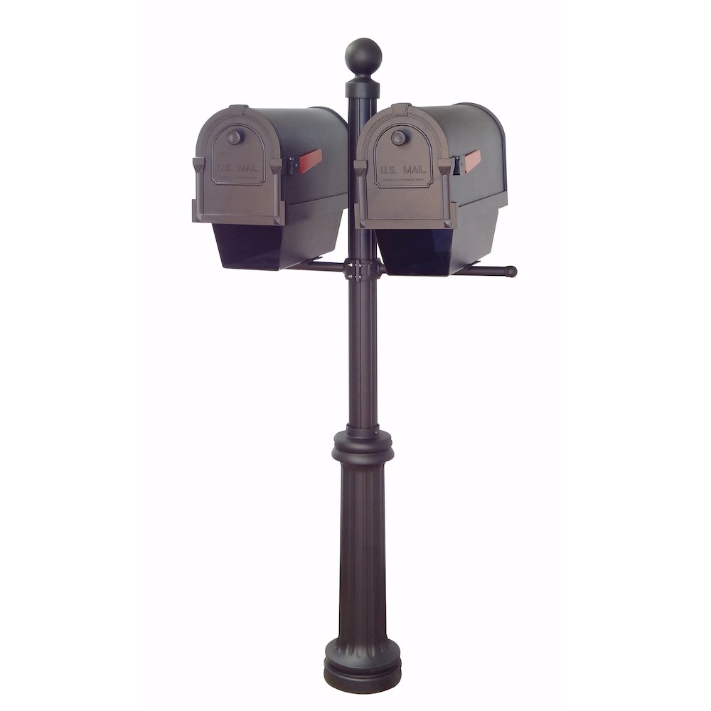 Savannah Curbside Mailboxes with Newspaper Tubes and Fresno Double Mount Mailbox - Special Lite Products