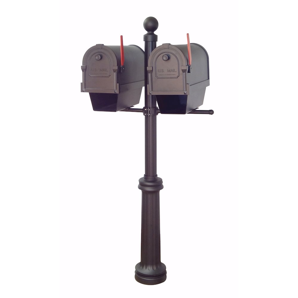Savannah Curbside Mailboxes with Newspaper Tubes and Fresno Double Mount Mailbox - Special Lite Products