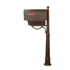 Savannah Curbside Mailbox with Newspaper Tube and Ashland Mailbox Post - Special Lite Products