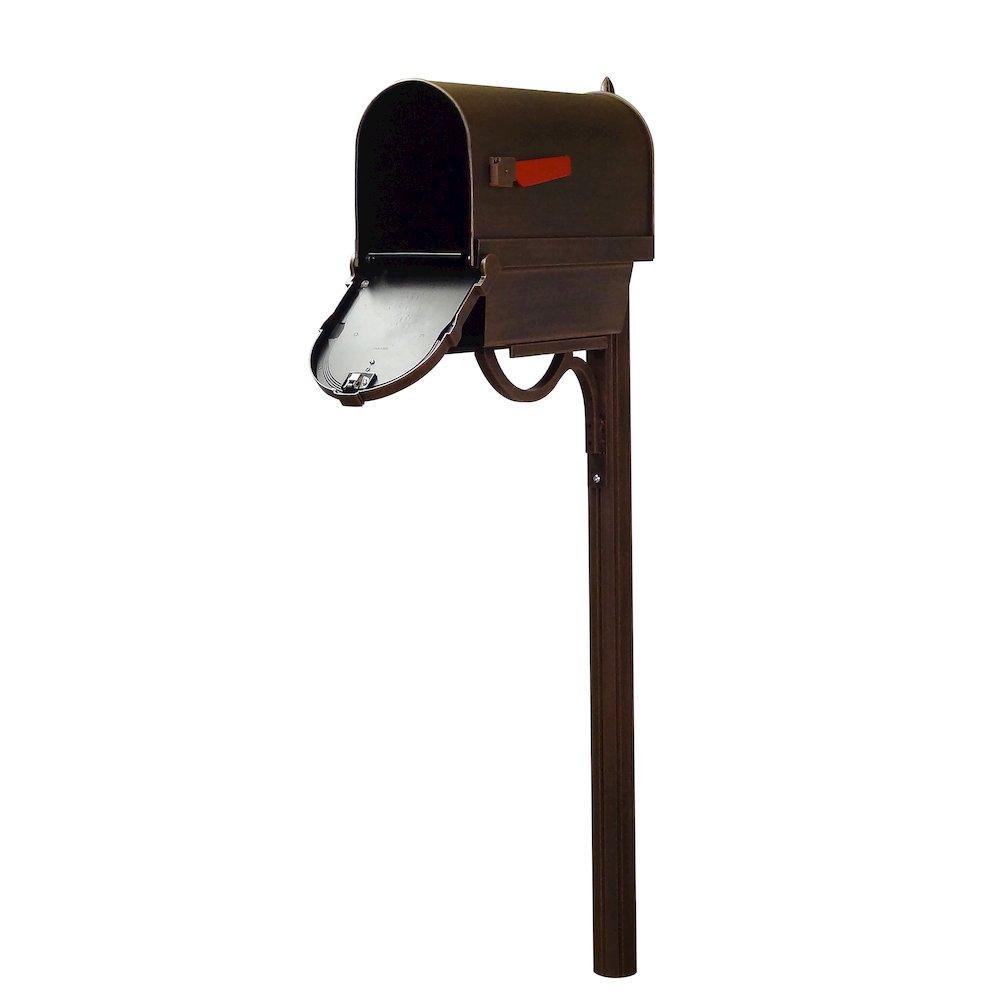 Savannah Curbside Mailbox with Paper Tube and Richland Mailbox Post - Special Lite Products