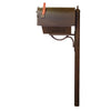 Savannah Curbside Mailbox with Paper Tube and Richland Mailbox Post - Special Lite Products