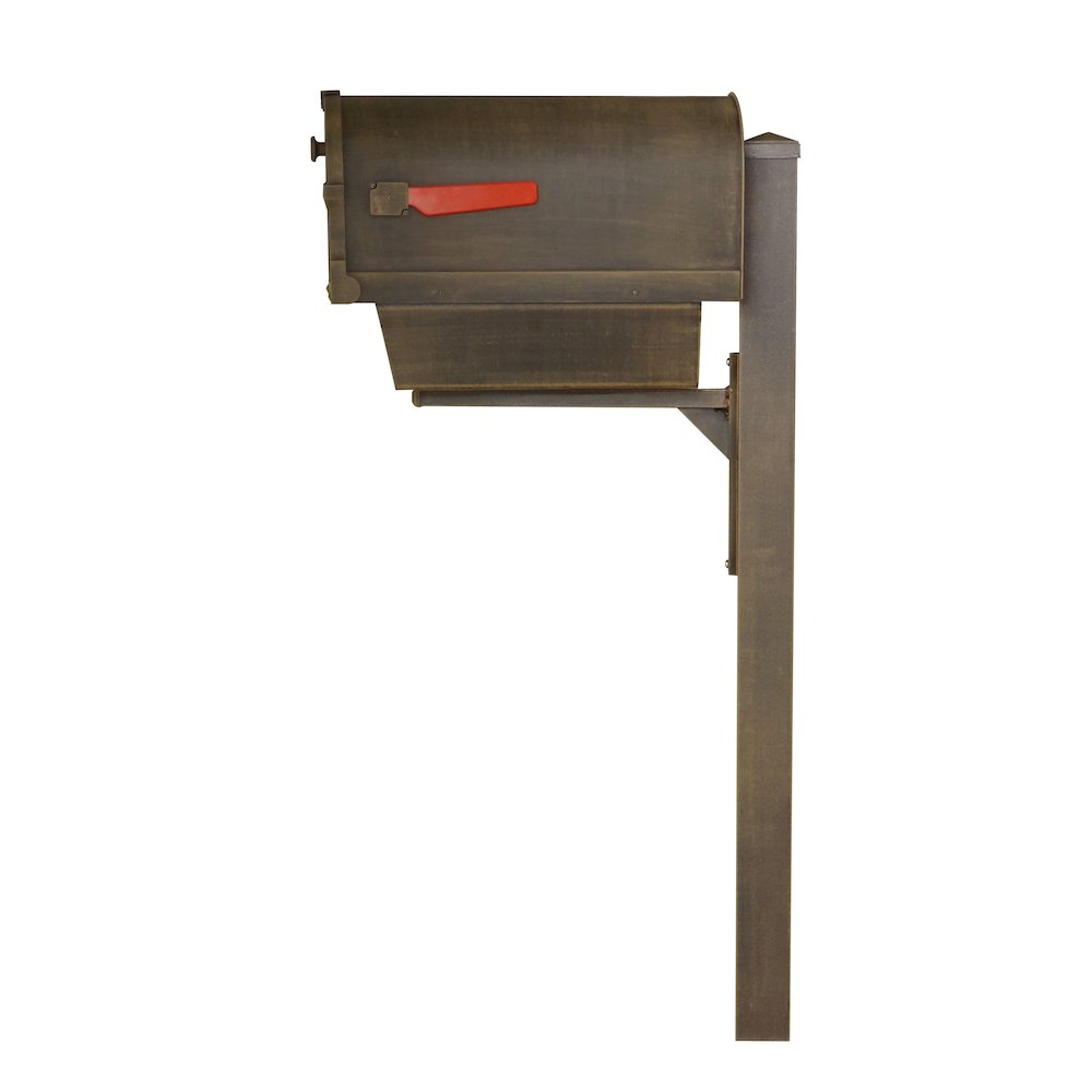 Savannah Curbside Mailbox with Newspaper Tube and Wellington Mailbox Post - Special Lite Products