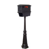 Traditional Curbside Mailbox with Newspaper Tube and Tacoma Mailbox Post - Special Lite Products