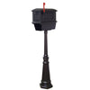 Traditional Curbside Mailbox with Newspaper Tube and Tacoma Mailbox Post - Special Lite Products