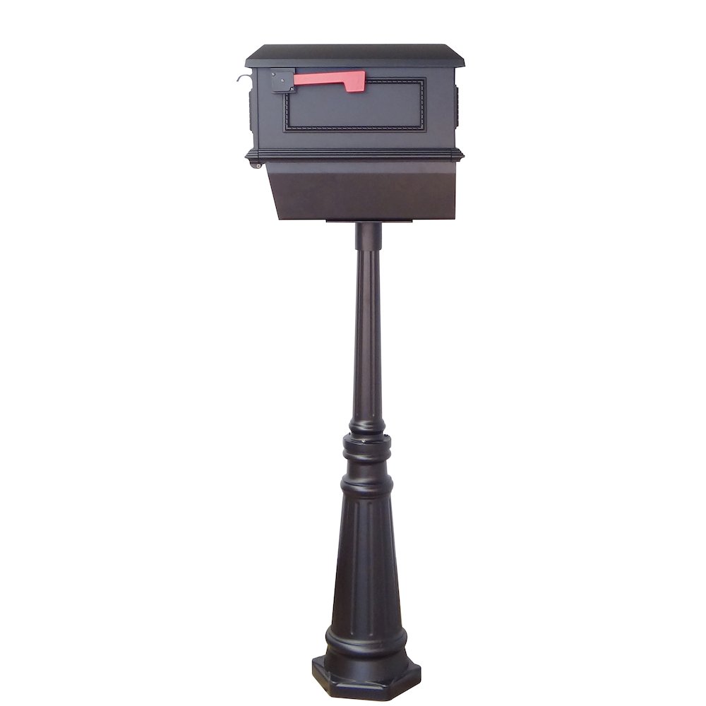 Traditional Curbside Mailbox with Newspaper Tube and Tacoma Mailbox Post - Special Lite Products