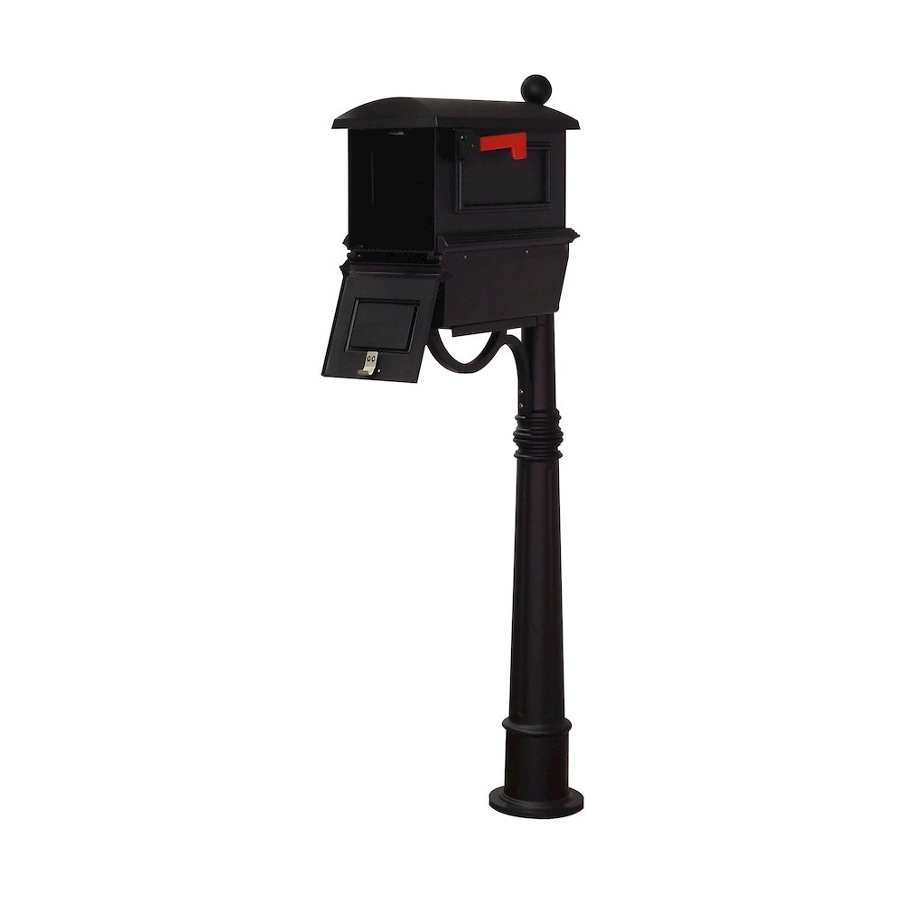 Traditional Curbside Mailbox with Newspaper Tube and Ashland Mailbox Post - Special Lite Products