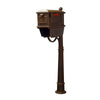 Traditional Curbside Mailbox with Newspaper Tube and Ashland Mailbox Post - Special Lite Products