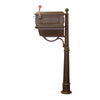 Traditional Curbside Mailbox with Newspaper Tube and Ashland Mailbox Post - Special Lite Products