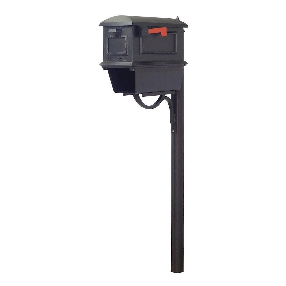 Traditional Curbside Mailbox with Newspaper Tube and Richland Mailbox Post - Special Lite Products