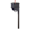 Traditional Curbside Mailbox with Newspaper Tube and Richland Mailbox Post - Special Lite Products