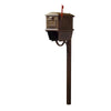 Traditional Curbside Mailbox with Newspaper Tube and Richland Mailbox Post - Special Lite Products
