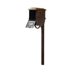 Traditional Curbside Mailbox with Newspaper Tube and Richland Mailbox Post - Special Lite Products