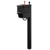 Traditional Curbside Mailbox with Newspaper Tube and Springfield Mailbox Post - Special Lite Products