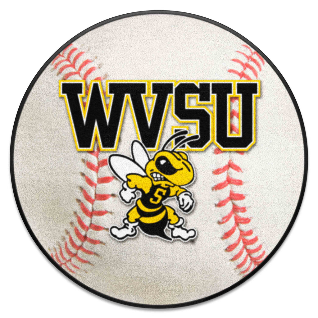 Fanmats - West Virginia State University Baseball Mat 27'' diameter