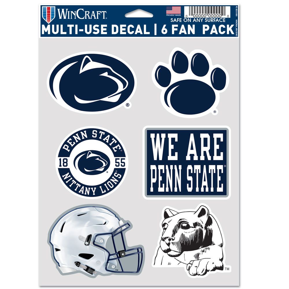Penn State Nittany Lions Decal Multi Use Fan 6 Pack - WinCraft