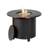 Hartwick 34'' Round Gas Fire Pit Chat Table with Clear Glass Fire Beads - Alfresco Home